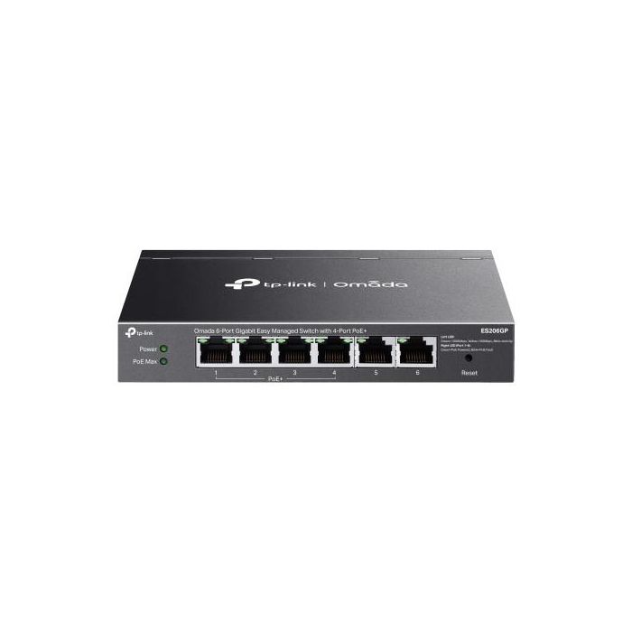 TP-LINK ES206GP Omada 6-Port Gigabit Easy Managed Switch with 4-Port PoE+ TP-LINK ES206GP Omada 6-Port Gigabit Easy Managed Switch with 4-Port PoE+