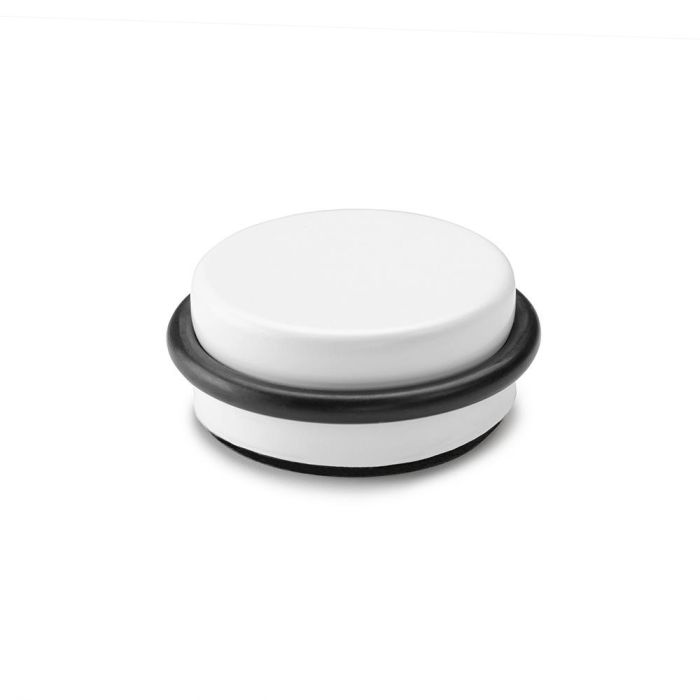 Inofix Tope de puerta adhesivo plástico-metal decorado blanco Ø4,6x1,8cm 0 Inofix Tope de puerta adhesivo plástico-metal decorado blanco Ø4,6x1,8cm 0