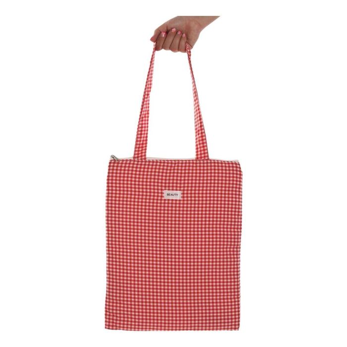 Bolso Mujer Versa Vichy Rojo 40 x 33 cm 1
