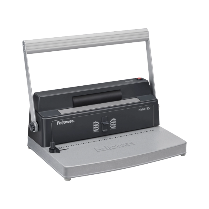 Fellowes Encuadernadora Espiral Metal 50r Perfora 12 Hojas A4 Paso 5:1 Encuaderna 450 Hojas 80 Gr 1