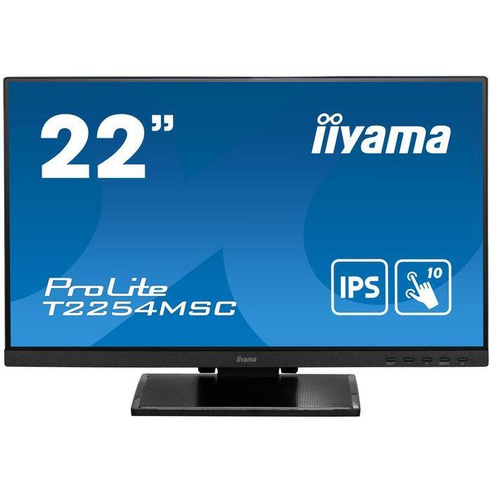 iiyama ProLite T2254MSC-B1AG Monitor Táctil 22" Full HD IPS 4ms 60Hz con Altavoces, HDMI y DisplayPort Negro 1