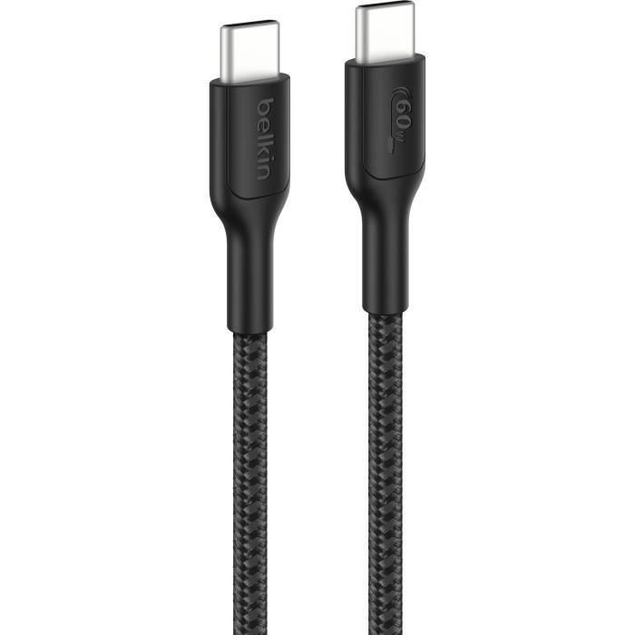 Belkin 745883925247 Cable USB-C a USB-C para juegos Nintendo Switch 2, 60 W, negro