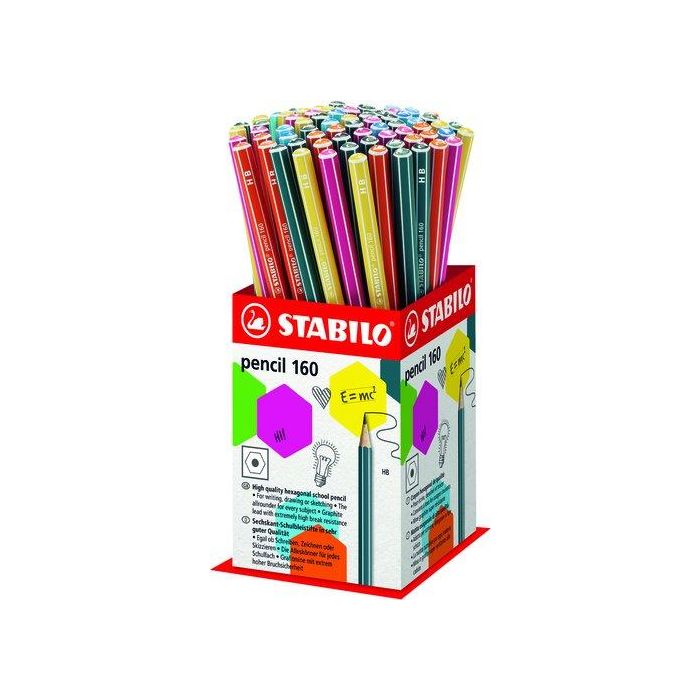 Lapiz De Grafito Stabilo Hexagonal 160 Hb Expositor De 72 12 unidades