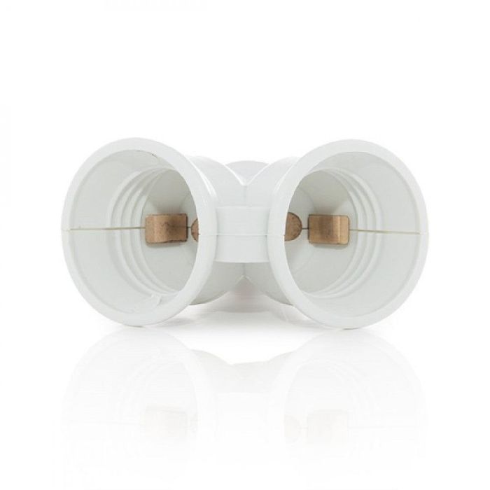 Adaptador de Casquillo E27 a 2x E27 para Doble Bombilla 1 Adaptador de Casquillo E27 a 2x E27 para Doble Bombilla 1
