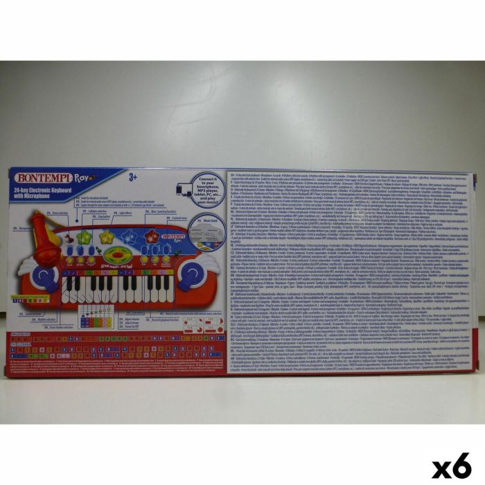 Piano Electrónico Bontempi 38 x 18 x 17 cm (6 Unidades) 9 Piano Electrónico Bontempi 38 x 18 x 17 cm (6 Unidades) 9