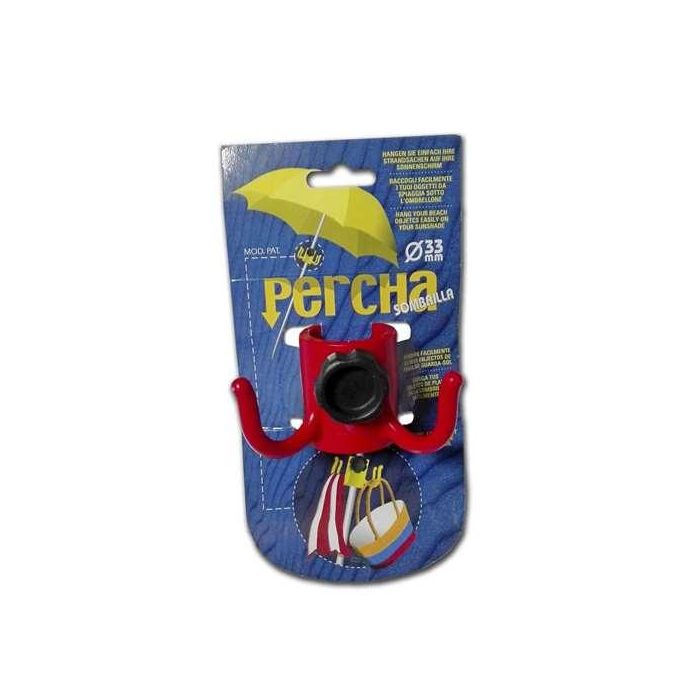 Soportes Plásticos Percha para Sombrilla 33 mm - Modelos y Colores Surtidos