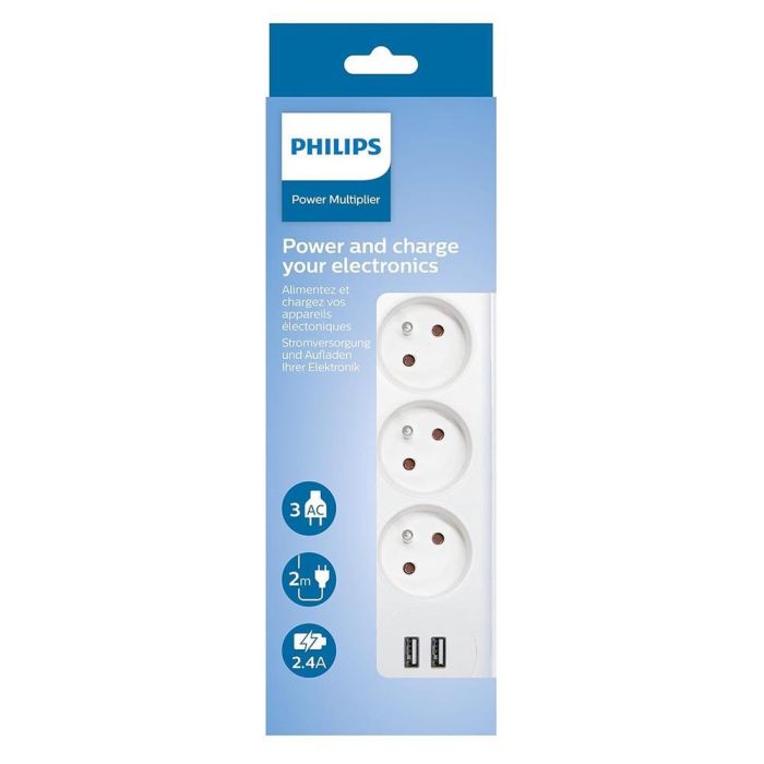 Regleta Philips Spn3032 Wa 19 3 Tomas 1 Regleta Philips Spn3032 Wa 19 3 Tomas 1
