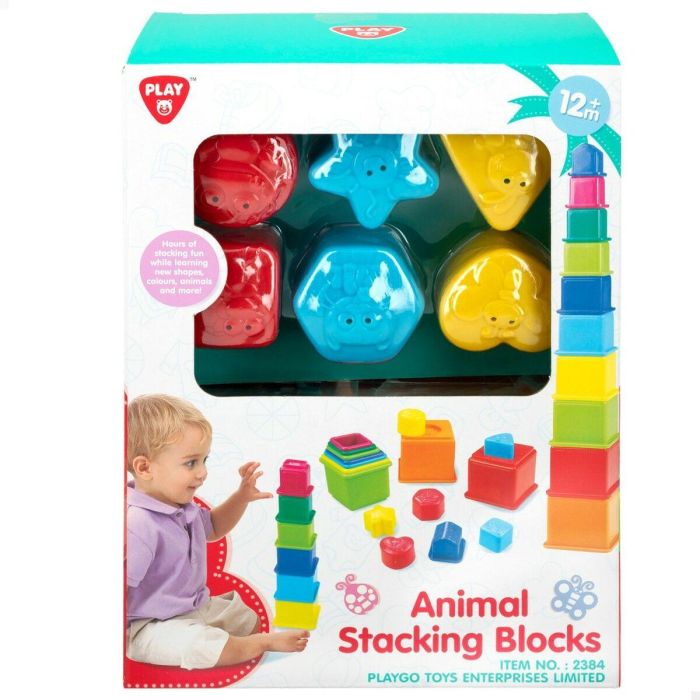 Bloques Apilables PlayGo 16 Piezas 4 Unidades 10,5 x 9 x 10,5 cm 1 Bloques Apilables PlayGo 16 Piezas 4 Unidades 10,5 x 9 x 10,5 cm 1