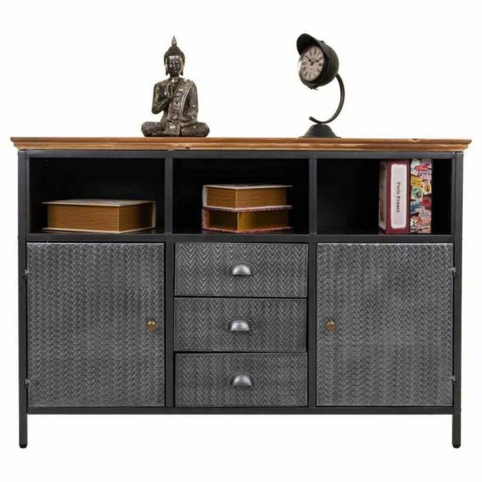 Aparador Alexandra House Living Marrón Gris Madera Metal 36 x 82 x 121 cm 7