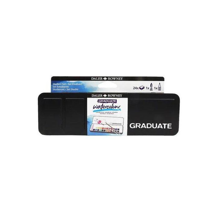 Acuarelas Daler Rowney Graduate Estuche De 24 (Medio Godets) (Set de 3)