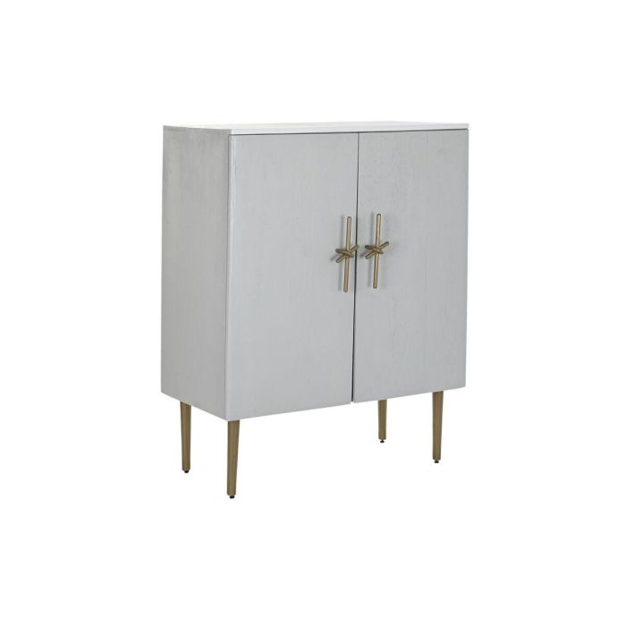 Armario Glam DKD Home Decor Blanco Dorado 45 x 110 x 85 cm