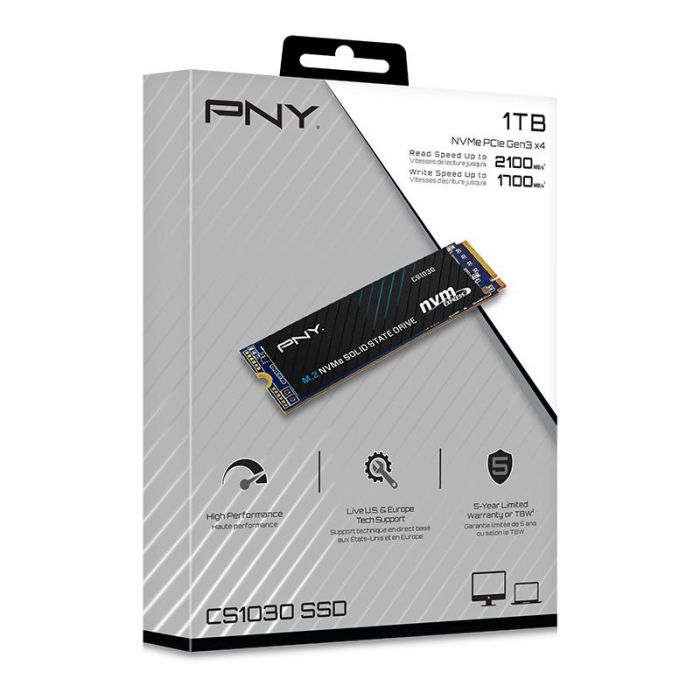 Pny Disco Duro Interno SSD M280CS1030-1TB-RB 1TB M.2 NVMe PCIe Gen3 1