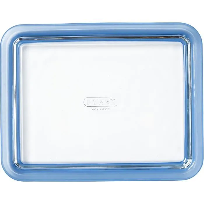 Pyrex 3426470296243 Juego de 3 Recipientes de Almacenamiento con Tapa de Vidrio Rectangular 0,8 L 3
