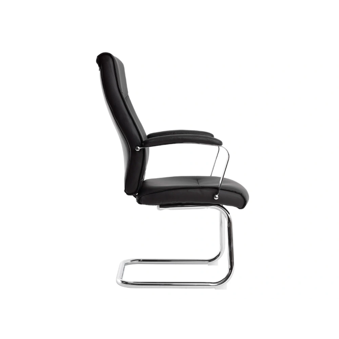 Q-connect Silla de Escritorio Modelo Ena Simil Piel Base Metálica Color Negro Altura Máxima 1050 mm 2