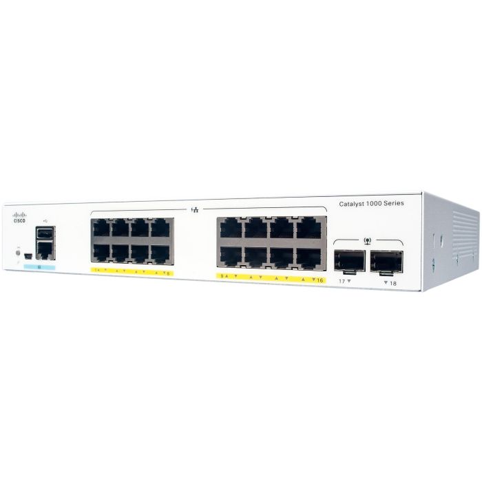 Cisco C1000-16P-2G-L Switch Gestionado Gigabit Ethernet 16 Puertos PoE, 2 Ranuras SFP