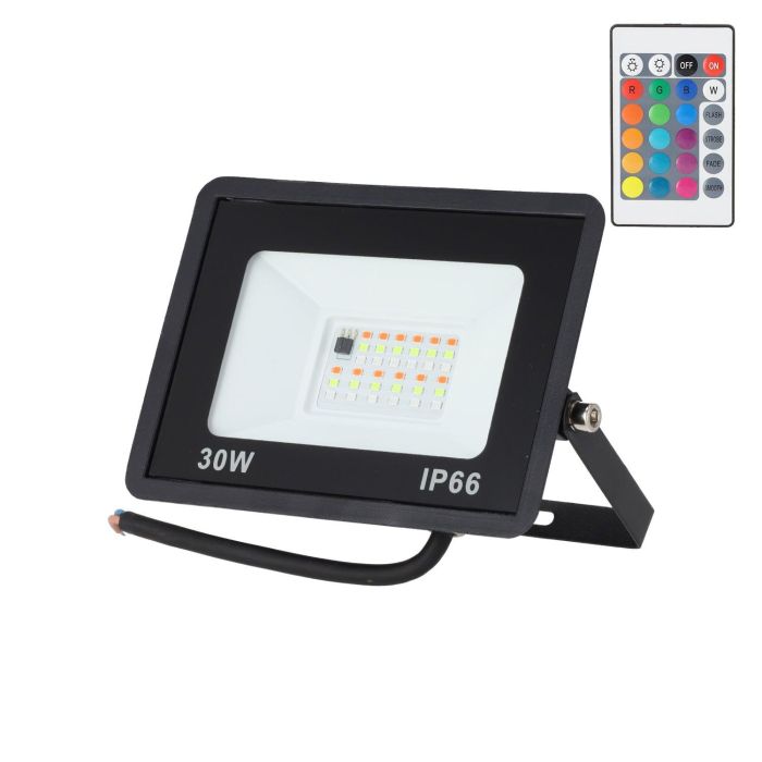 Proyector LED RGBW con Mando a Distancia 30W [HO-ICRGBFL-30W] IP65 Exterior