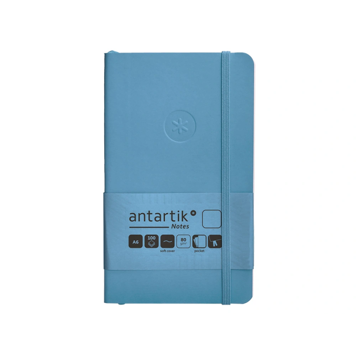 Antartik Cuaderno A6 Tapa Blanda Hojas Lisas Azul Claro 100 Hojas 80 gr FSC 1