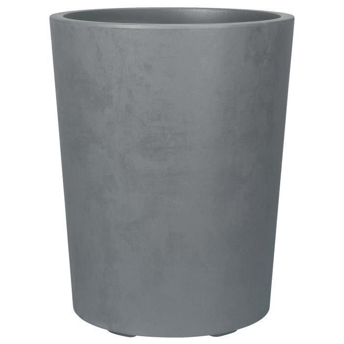 Maceta - DEROMA - Millennium R - Gris ceniza - Con reserva de agua - Altura 53 cm