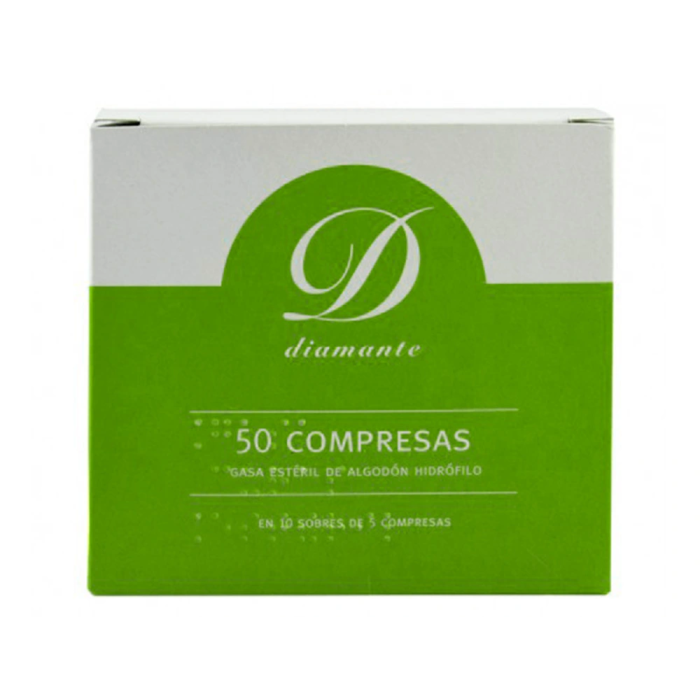 Gasa Estéril Algodón Hidrófilo Caja 50 Unidades para Primeros Auxilios, Absorbente y sin Filamentos 1