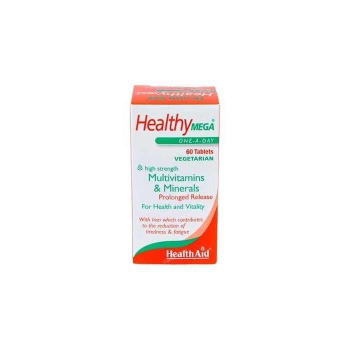 Health Aid Healthy Mega Vitaminas y Minerales Completos 60 Comprimidos Apto para Vegetarianos