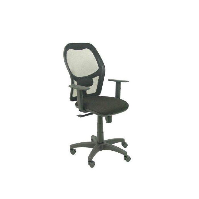 Silla Piqueras Y Crespo Alocen Brazos Regulables Mecanismo Sincro Refuerzo Lumbar Ruedas Nylon Respaldo Malla Negra Transpirable Y Asiento Tapizado Bali Negro