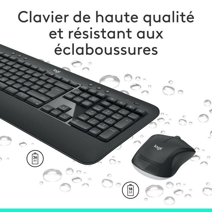 Logitech MK540 Advanced Combo Teclado y Ratón Inalámbrico Unifying, Diseño FR, Tamaño Completo, Resistente a Salpicaduras 4