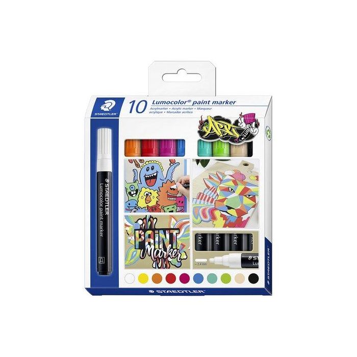 Staedtler Marcador Lumocolor 349 Permanente, Estuche 10 Ud