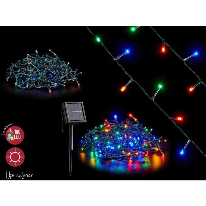 Tira Solar 100 LEDs Multicolor Krist+ 14x7x7 cm, 10 mts (12 Unidades) Tira Solar 100 LEDs Multicolor Krist+ 14x7x7 cm, 10 mts (12 Unidades)