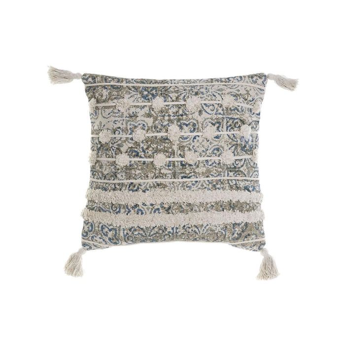 Cojin Boho DKD Home Decor Azul Beige 5 x 45 x 45 cm