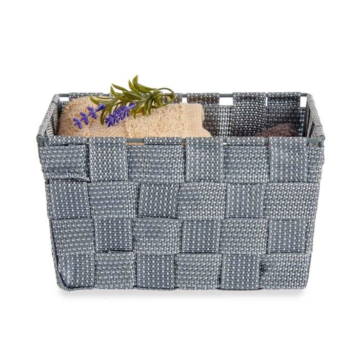 Cesta de Tela Conica Rectangular Pequeña Gris Kipit 20x11x15 cm (24 Unidades) 4 Cesta de Tela Conica Rectangular Pequeña Gris Kipit 20x11x15 cm (24 Unidades) 4