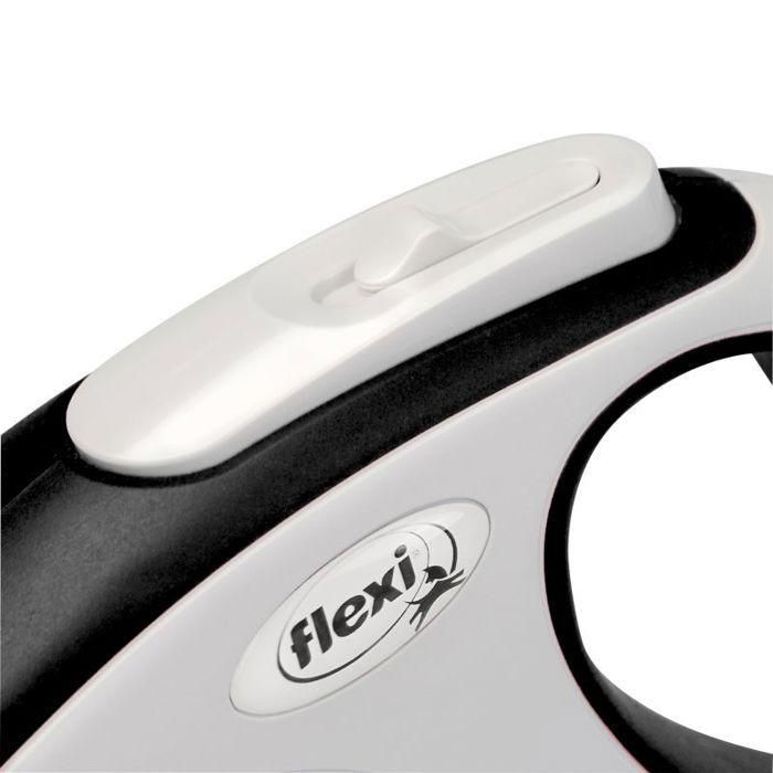 Flexi Correa New Comfort Cinta 5m Talla M Negro Bicolor con Freno Mejorado Compatible con Sistema Iluminación LED y Multi Box 2