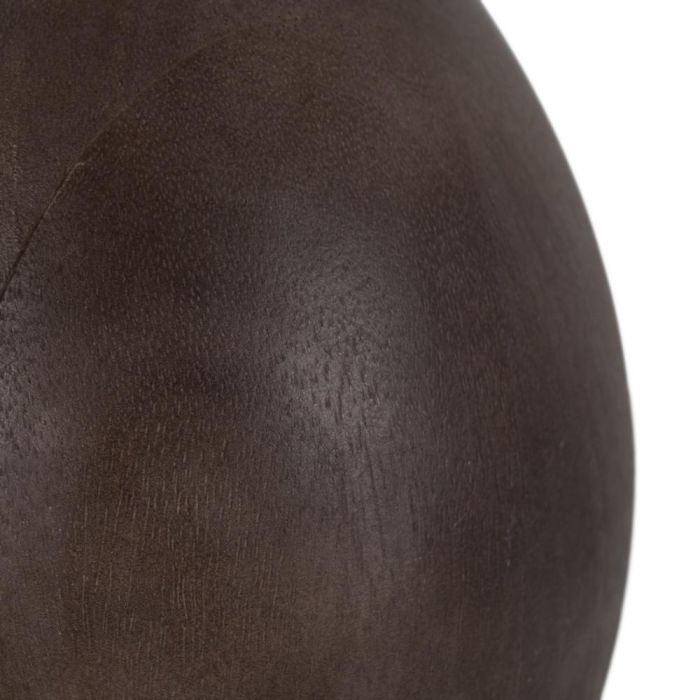 Base Lámpara Mesa Marrón Madera de Mango 19 X 19 X 34 cm