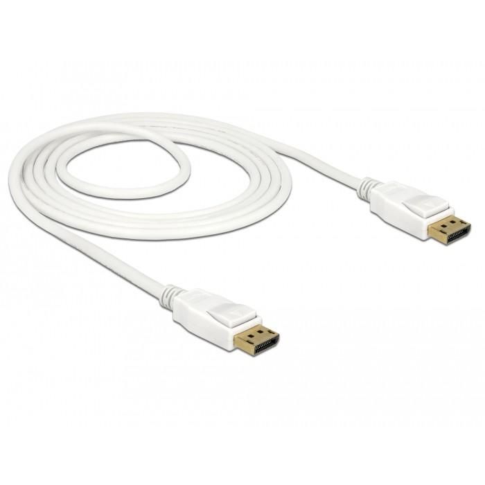 DeLOCK Cable Displayport 1.2 macho a Displayport macho 4K 60 Hz 1.5 m blanco