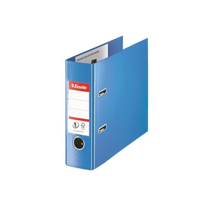 Archivador Palanca Esselte Plastico Encolado Con Rado A5 Prolongado 75Mm Azul (46079)