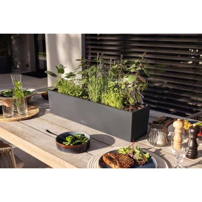 Jardinera - Balconera color 80 - Kit completo - Gris pizarra - 12 L - LECHUZA 2