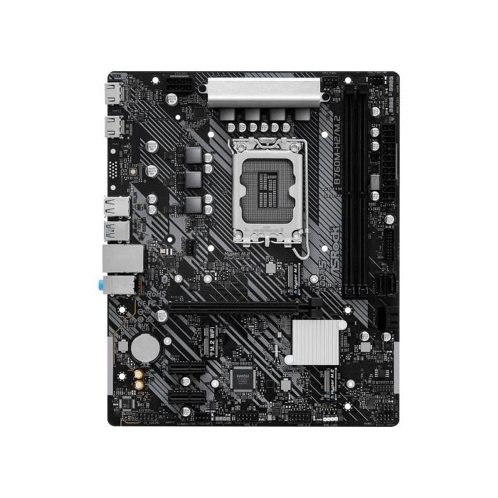 Placa ASRock B760M-H2/M.2,Intel,1700,B760,2Ddr5,96Gb,Hdmi+Dp,4Sata+2M.2,5Usb 3.2+1Usb-C,Gblan,Matx