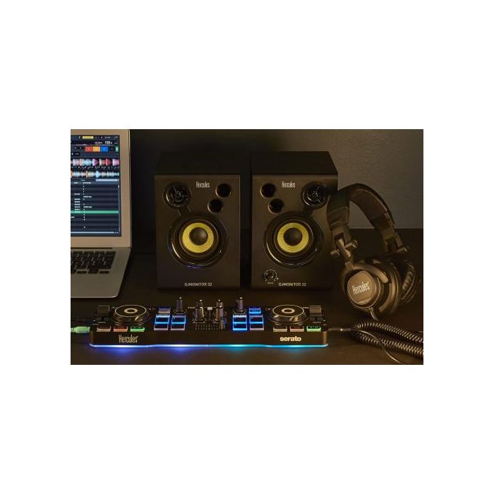 Hercules DJStarter Kit Controlador DJ con Auriculares 3.5 mm, 4 Pads de Batería, Ecualizador - Negro 4780890 1 Hercules DJStarter Kit Controlador DJ con Auriculares 3.5 mm, 4 Pads de Batería, Ecualizador - Negro 4780890 1