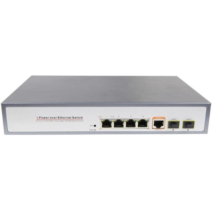 Galgus Switch G-SW-M4P4S 4 Puertos POE Gigabit, 2 Puertos SFP, 128Gbps Galgus Switch G-SW-M4P4S 4 Puertos POE Gigabit, 2 Puertos SFP, 128Gbps