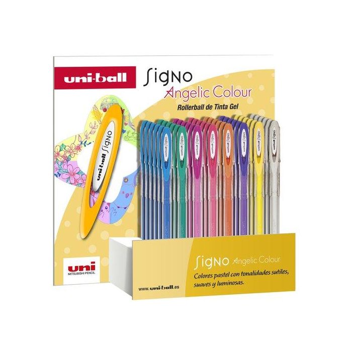Uni-Ball Signo UM-120AC-4D Rollerball 0.7 mm Colores Pastel Expositor 48 Ud