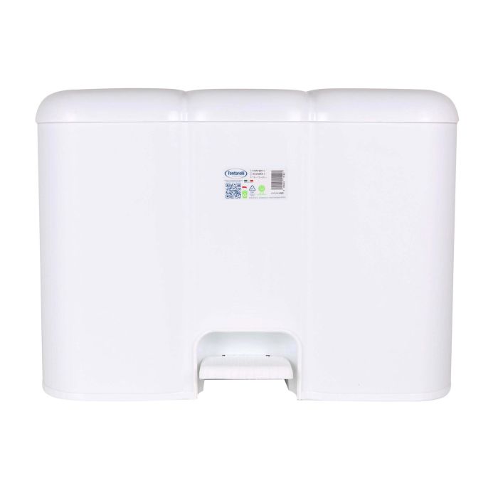 Cubo Basura Triple con Tapa 40L Patty Blanco - Tontarelli (4 Unidades) 1 Cubo Basura Triple con Tapa 40L Patty Blanco - Tontarelli (4 Unidades) 1