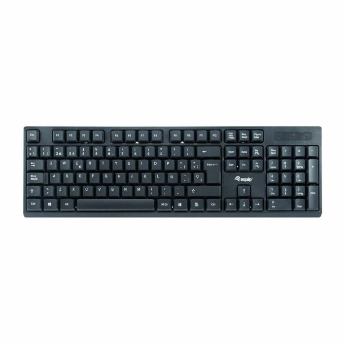 Equip Teclado y Ratón Inalámbricos, 105 Teclas, 1200DPI, Resistente a Derrames, Tecnología 2.4Ghz 5