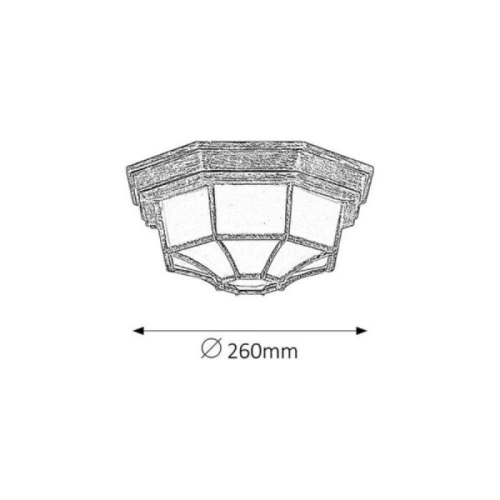 Lámpara de Techo Exterior RABALUX "Milano" 1xE27 IP43 [RAB-8346] 4