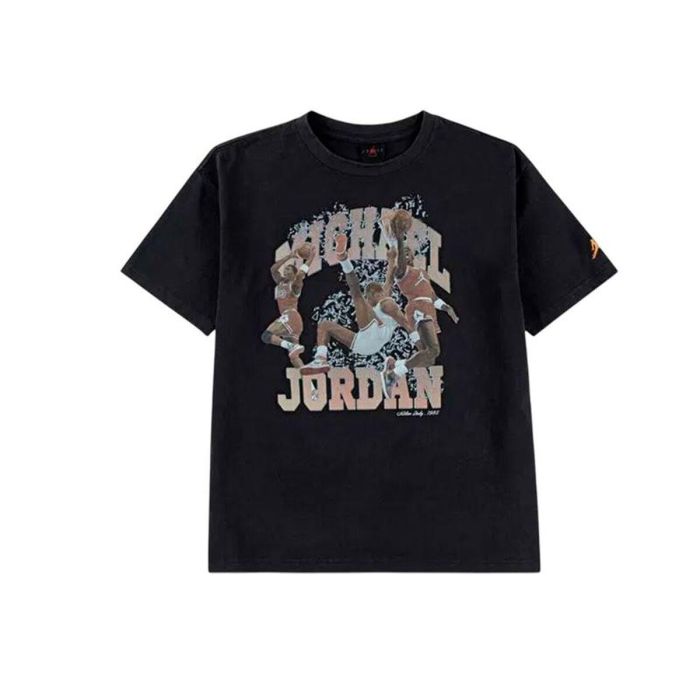 Camiseta de Manga Corta Infantil Jordan Mj Flt Ess Wsh Negro S 0 Camiseta de Manga Corta Infantil Jordan Mj Flt Ess Wsh Negro S 0