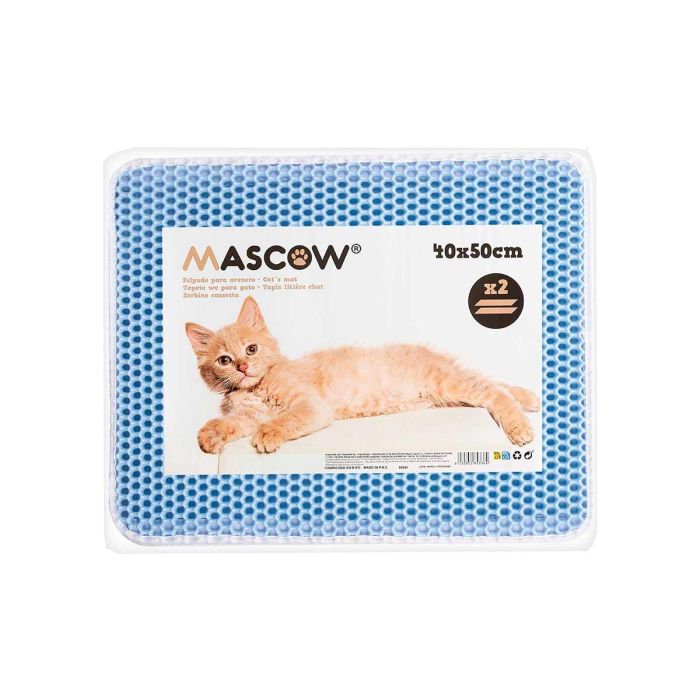 Felpudo Arenero Doble Capa Azul 40 X 50 Cm Mascow (12 Unidades) 2 Felpudo Arenero Doble Capa Azul 40 X 50 Cm Mascow (12 Unidades) 2