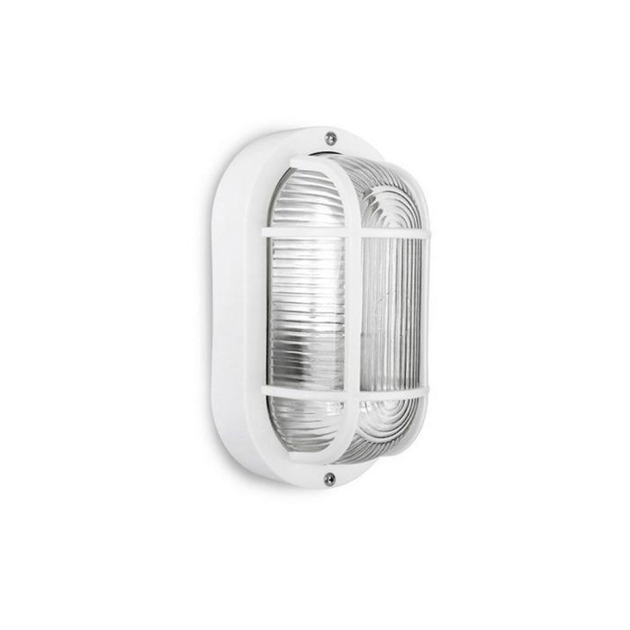 Edm Aplique Oval Tarragona IP54 Blanco E27 40W de Plástico/Cristal para Pared y Techo (11,4x20,2x10 cm) 0 Edm Aplique Oval Tarragona IP54 Blanco E27 40W de Plástico/Cristal para Pared y Techo (11,4x20,2x10 cm) 0