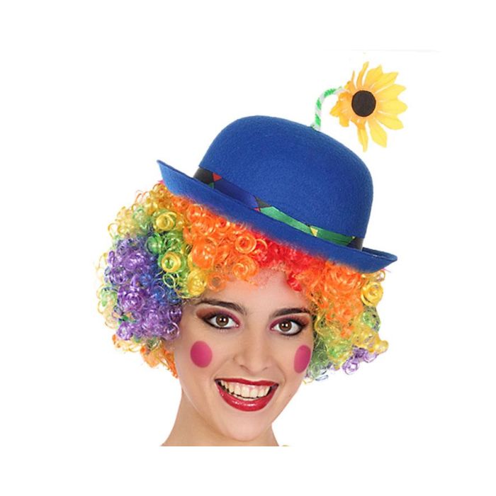 Sombrero Payaso Azul Mujer Adulto