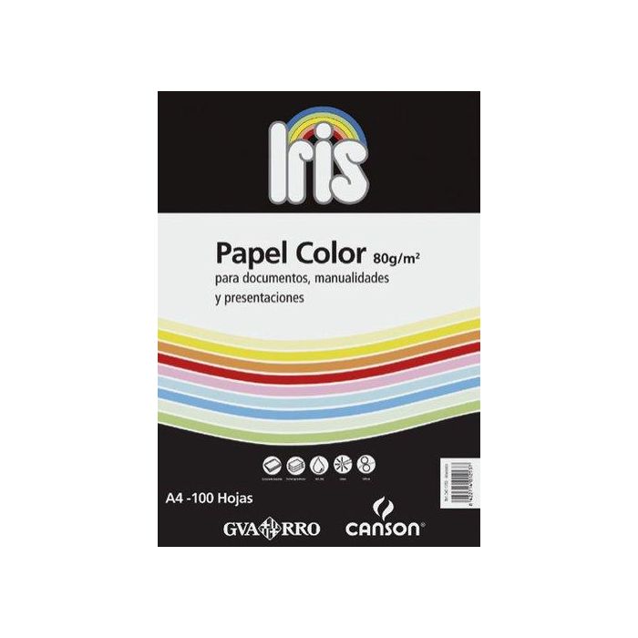 Papel De Color A4 Iris 80G 100H Ahuesado