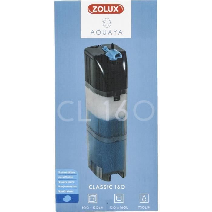 Filtro interior - Zolux - Classic - Para acuarios de 120 a 160 L - Caudal de 750 L/h - 14W 1 Filtro interior - Zolux - Classic - Para acuarios de 120 a 160 L - Caudal de 750 L/h - 14W 1