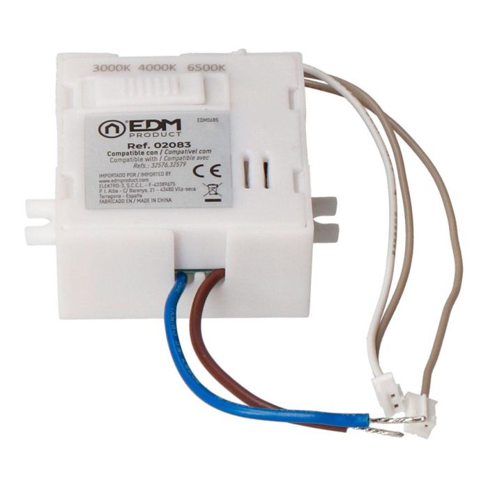 Edm Recambio Transformador para Aplique Circular y Cuadrado 3CCT 24W Compatible con 32576 y 32579