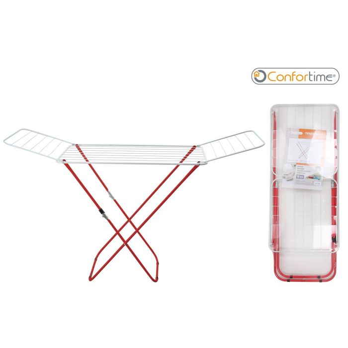 Supernet Tendedero 18 metros de metal en rojo y blanco, 50 x 2 x 127 cm (6 Unidades)